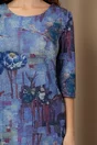 Rochie Viviana bleu cu imprimeu floral