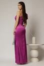 Rochie Zara lunga eleganta din tafta magenta cu un umar gol, 2, dyfashion.ro