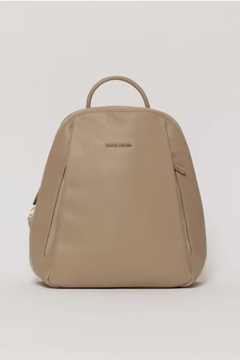 Rucsac taupe cu design structurat