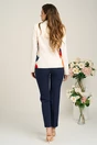 Sacou Viada din bumbac ivory cu imprimeuri corai