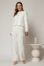 Sacou alb scurt cu capace decorative si inchidere cu nasturi, 3, dyfashion.ro