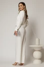 Sacou alb scurt cu capace decorative si inchidere cu nasturi, 2, dyfashion.ro
