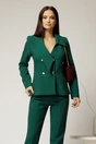 Sacou Beatriz verde elegant cu rever si nasturi, 1, dyfashion.ro