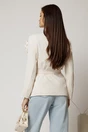 Sacou bej cu floare la bust si cordon in talie, 2, dyfashion.ro