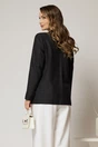 Sacou bleumarin casual office in carouri, 2, dyfashion.ro
