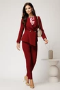 Sacou bordo din stofa cu croi cambrat, 1, dyfashion.ro