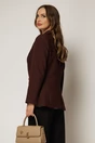 Sacou dama bordo cambrat cu inchidere ampla aurie, 2, dyfashion.ro