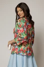 Sacou dama cu imprimeu floral fucsia, 2, dyfashion.ro