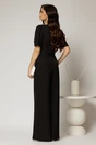 Sacou dama negru cu fermoar si aplicatie forala, 2, dyfashion.ro