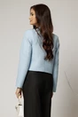 Sacou DY Fashion bleu din tweed si nasturi decorativi, 2, dyfashion.ro
