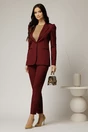 Sacou DY Fashion bordo cu inchidere cu nasture si croi cambrat, 3, dyfashion.ro