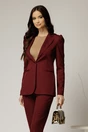 Sacou DY Fashion bordo cu inchidere cu nasture si croi cambrat, 1, dyfashion.ro