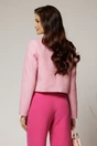 Sacou DY Fashion roz din tweed si nasturi decorativi, 2, dyfashion.ro