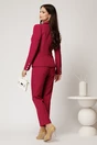 Sacou magenta din stofa cu croi cambrat si nasturi, 2, dyfashion.ro