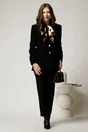 Sacou negru din catifea reiata, 3, dyfashion.ro