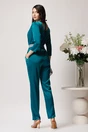 Salopeta DY Fashion din satin verde cu spatele gol si cordon din strasuri, 2, dyfashion.ro