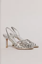 Sandale argintii cu barete impletite, 1, dyfashion.ro