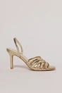 Sandale aurii cu barete impletite, 2, dyfashion.ro