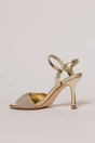 Sandale aurii cu funda stralucitoare, 3, dyfashion.ro