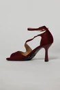 Sandale bordo din piele intoarsa ecologica cu varf patrat, 3, dyfashion.ro