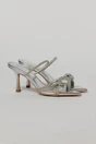 Sandale elegante argintii cu varf ascutit si barete cu strasuri, 1, dyfashion.ro