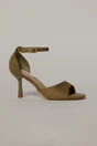Sandale kaki elegante din piele intoarsa ecologica cu varf patrat, 2, dyfashion.ro
