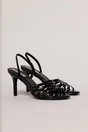 Sandale negre cu barete impletite, 1, dyfashion.ro