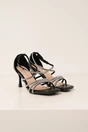Sandale negre cu glitter si barete subtiri, 1, dyfashion.ro