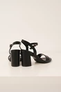 Sandale negre din piele ecologica cu toc gros, 2, dyfashion.ro