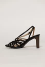 Sandale negre elegante cu barete subtiri impletite, 3, dyfashion.ro