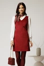 Sarafan DY Fashion din velur bordo cu decolteu in V, 1, dyfashion.ro