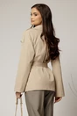 Trench scurt bej cu rever si cordon in talie, 2, dyfashion.ro