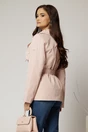Trench scurt roz cu rever si cordon in talie, 2, dyfashion.ro