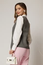 Vesta casual gri cu dungi cu adaos de viscoza, 2, dyfashion.ro