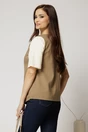Vesta casual maro cu dungi cu adaos de viscoza, 2, dyfashion.ro