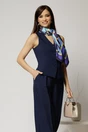 Vesta DY Fashion bleumarin casual office cu croi cambrat, 1, dyfashion.ro