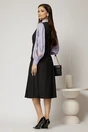 Vesta DY Fashion neagra cambrata cu decolteu si inchidere la doi nasturi, 2, dyfashion.ro