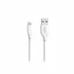Cablu Lightning USB 0,9 metri Anker PowerLine Apple official MFi alb - 1