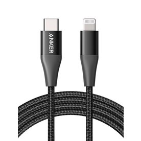 Cablu USB-C Lightning MFI Anker PowerLine+ II 1.8m Negru