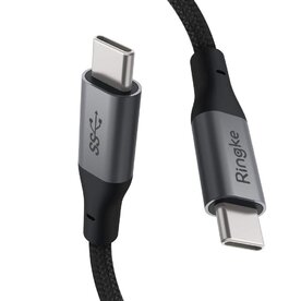 Cablu USB-C - USB-C 3.0 Ringke Premium 1.2 m negru
