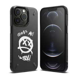 Husa iPhone 13 Pro Ringke Onyx Design Graffiti Negru
