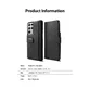 Husa tip portofel Ringke Folio Signature+ pentru Samsung Galaxy S21 Ultra, Negru - 1