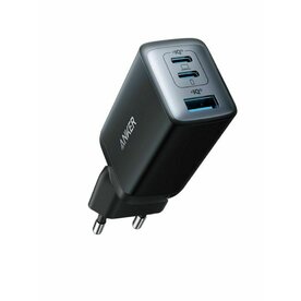 Incarcator retea Anker 735 Nano II 65W, PPS 3, 2x USB-C, 1x USB-A, PowerIQ 3.0, GaN II, Negru