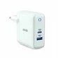 Incarcator retea Anker PowerPort+ Atom PowerIQ 3.0, USB-C 45W, USB-A 15W, Power Delivery, Alb - 1