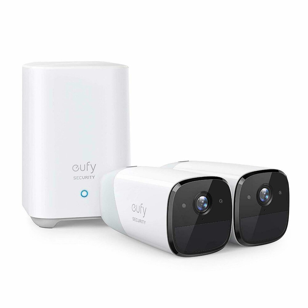 eufy Kit supraveghere videoCam 2 Security wireless, HD 1080p, IP67, Nightvision, 2 camere video