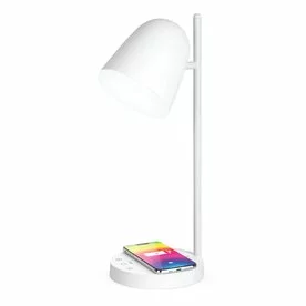 Lampa de birou cu LED Abko LS03, Incarcare Wireless pentru Telefon, Control Touch, Alb