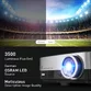 Proiector video HD TaoTronics, 1080P, LED, 3500 lm, 200 inch, Argintiu - 5