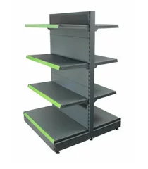 Raft de mijloc pentru magazin gri-antracit, înălțime 165cm, 2xBaza 40cm+6xPolite 30cm picture - 2