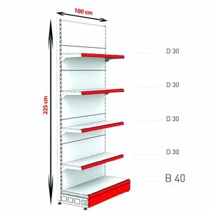 Raft metal RM-02 înălțime 225, lățime 100cm, bază 40 picture - 4