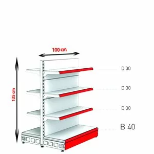 RAFTURI METAL RM-13 Înălțime-135, Lățime-100cm, Bază:40